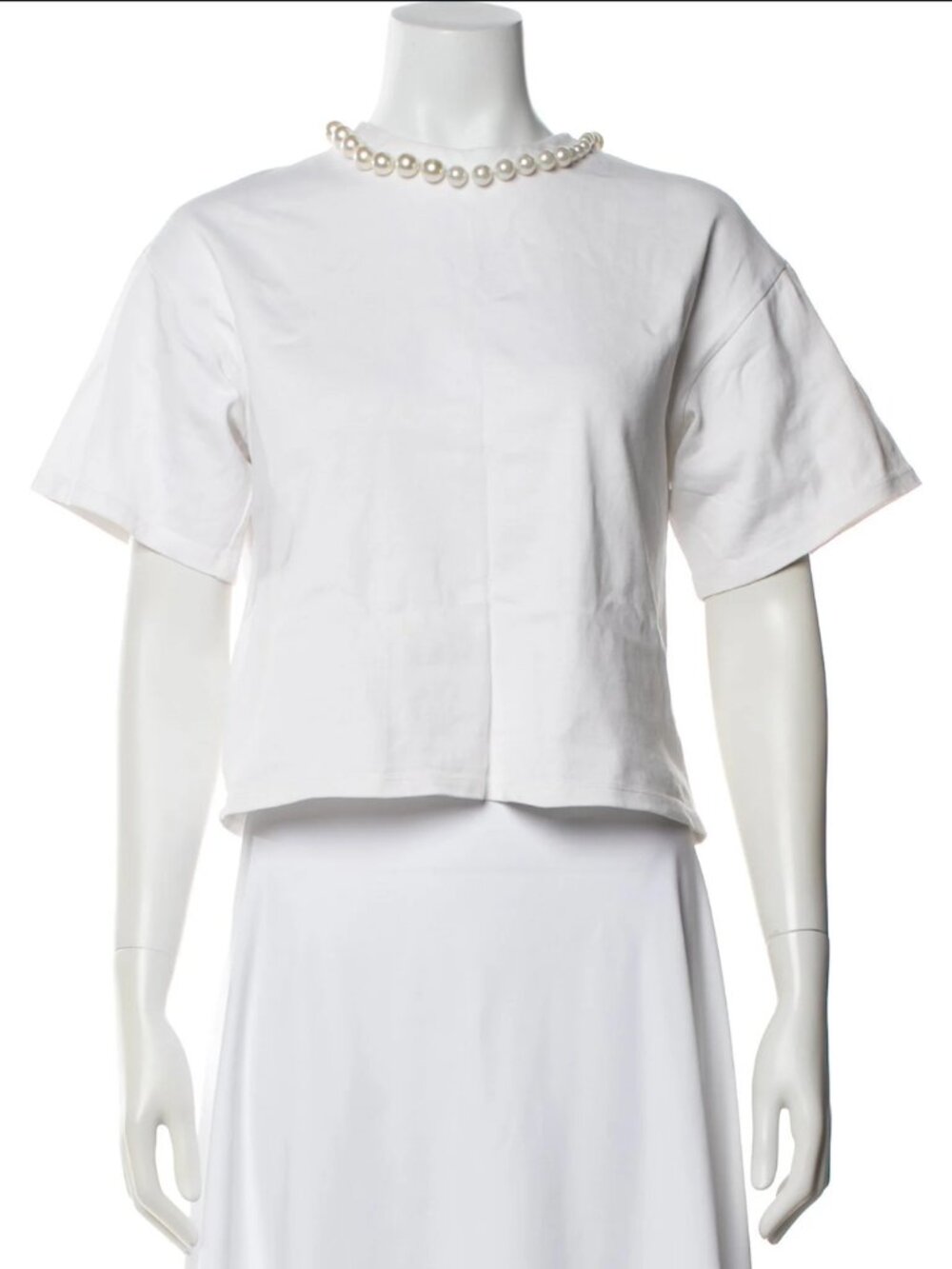 Sea New York Crew Neck Short Sleeve Shirt with Pearls